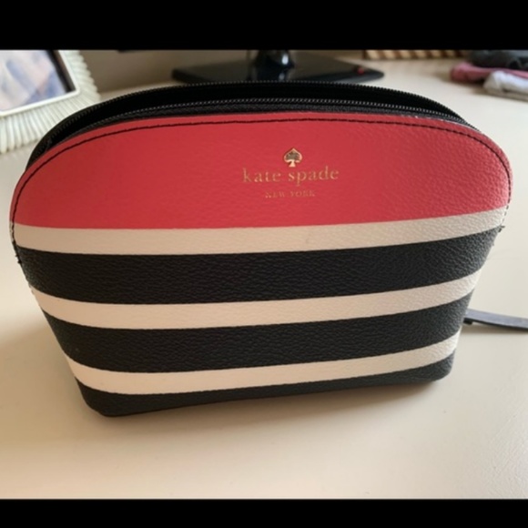 kate spade hyde lane stripe abalene pouches 2 nwot - Picture 6 of 7